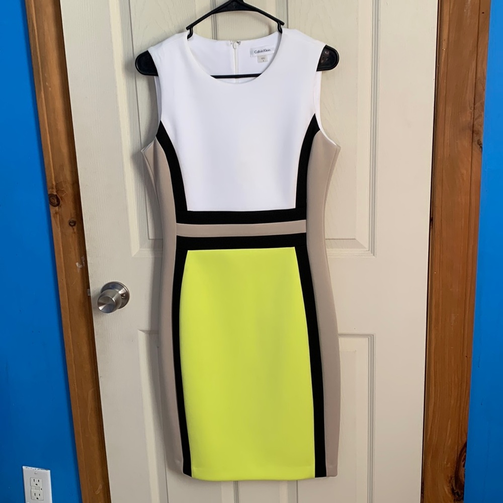 Calvin Klein color block dress